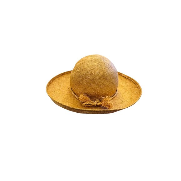 The Scala Collection Vintage 90s Natural Straw Hat Womens Handmade Summer Hat - Picture 5 of 11